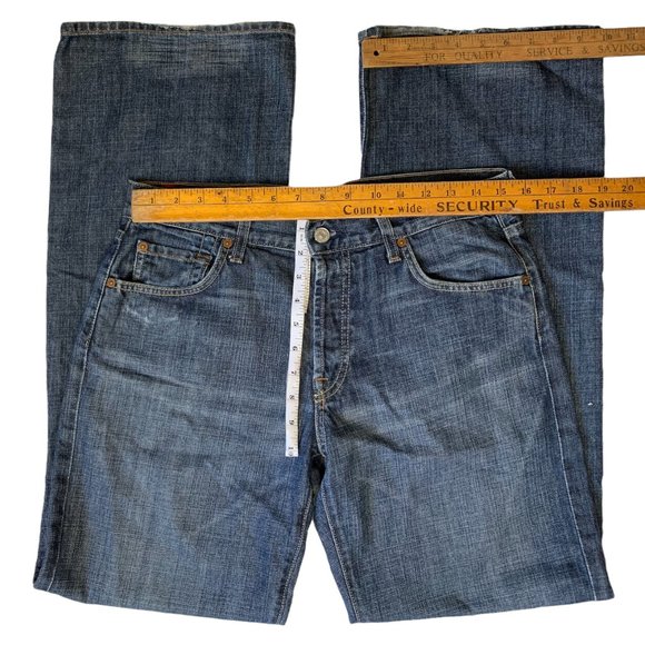 7 For All Mankind 'Relax' Mens Jeans Tag 31 Blue Straight Leg W31xL33 Denim - Picture 7 of 12